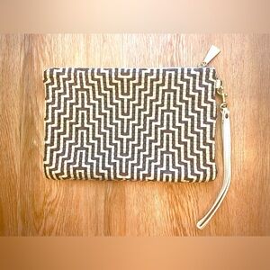 Hand woven in USA. Geometric clutch bag. Never used.